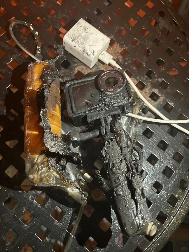 中国游客在泰国旅游时罗马仕充电宝爆炸燃烧(图2)